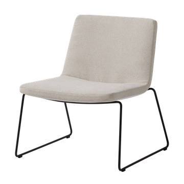 Xail Lounge armchair with low backrest and sled frame (standard upholstery) by INCLASS