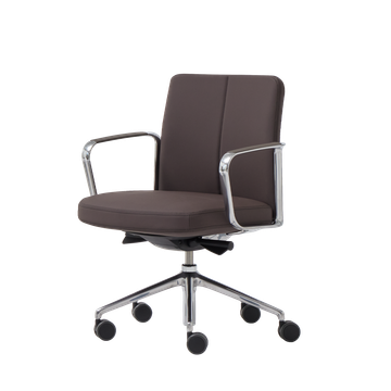 Zenpro Swivel synchro armchair low back vertical stitching upholstery by INCLASS