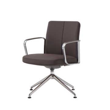 Zenpro Swivel 4 spoke armchair low back vertical stitching upholstery by INCLASS