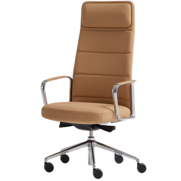 Zenpro Swivel synchro armchair high back horizontal stitching upholstery by INCLASS