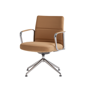 Zenpro Swivel 4 spoke armchair low back horizontal stitching upholstery by INCLASS