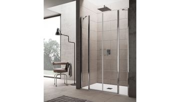 CLAIRE DESIGN-Saloon door with two fixed elements for niche by INDA®