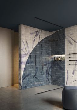 Flower wallpaper with geometries - Noemi Instabilelab by Instabilelab