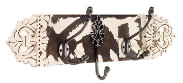 Barock Wandgarderobe Vintage-Look | 3 Metallhaken & Ornamentik by Iserlohner Haken