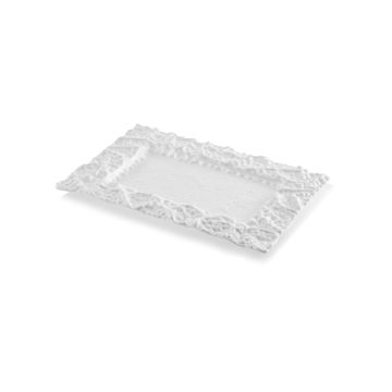 Rock vassoio rettangolare bianco lucido 31×21 cm by Ivv