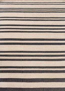 Nomadic Threads ADHM-05, White/Ebony by Jaipur Rugs