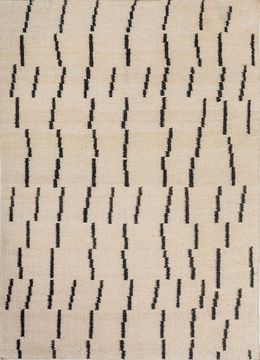 Nomadic Threads ADHM-06, White/Ebony by Jaipur Rugs