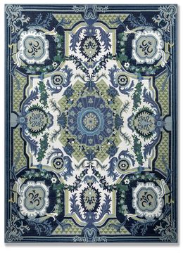 Bedouin ADWL-23011, White/Medieval Blue by Jaipur Rugs