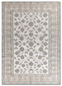 Bedouin ADWP-23001, Undyed White/Sky Blue by Jaipur Rugs