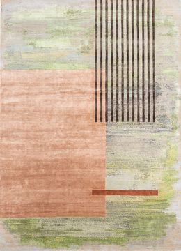 Aakar ESK-369(3D), Classic Gray/Lime Twist by Jaipur Rugs