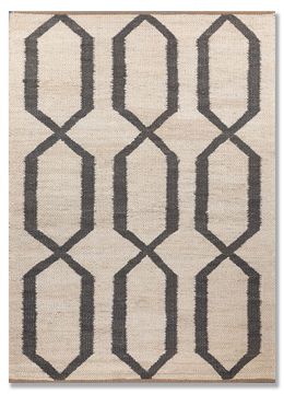 Nomadic Threads PDJT-104, Cloud White/Black Olive by Jaipur Rugs