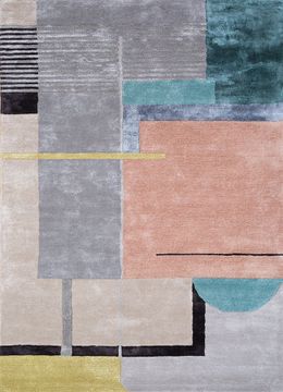 Caliedo TNQ-3231, Apricot/Teal Blue by Jaipur Rugs