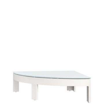 MATISSE GLASS TOP COCKTAIL TABLE CORNER ROUND by JANUS et Cie