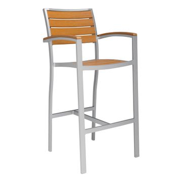 KOKO II JANUSWOOD BARSTOOL WITH ARMS by JANUS et Cie
