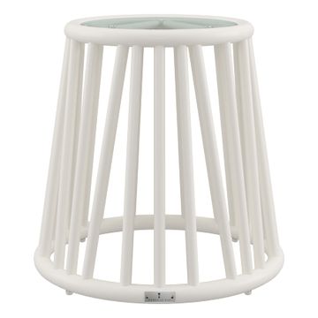 KYOTO ALU GLASS TOP SIDE TABLE ROUND 46 by JANUS et Cie
