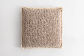 Bowie Square Cushion Sepia & Natural Fringe by Jardan