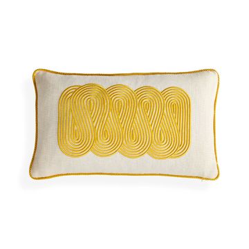 Pompidou Yellow Path Pillow by Jonathan Adler