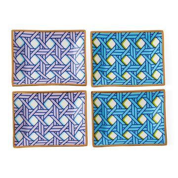 Basketweave Petite Tray Set by Jonathan Adler
