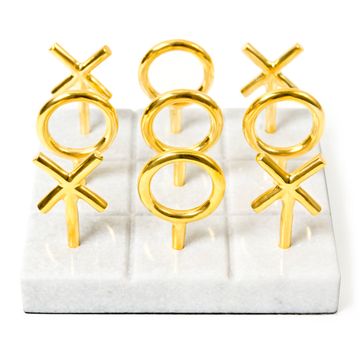 Brass Tic-Tac-Toe Set by Jonathan Adler
