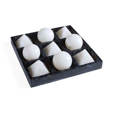 Como Black & White Tic-Tac-Toe Set by Jonathan Adler