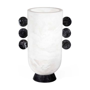 Como Black & White Disc Urn by Jonathan Adler