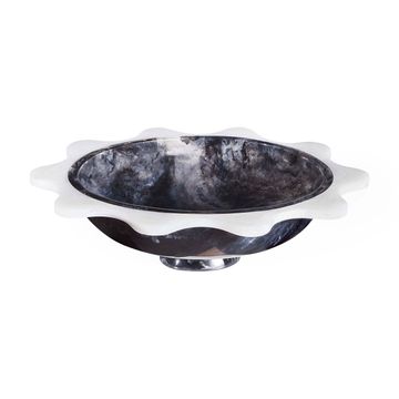 Como Black & White Ripple Bowl by Jonathan Adler