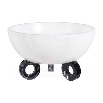 Como Black & White Disc Bowl by Jonathan Adler