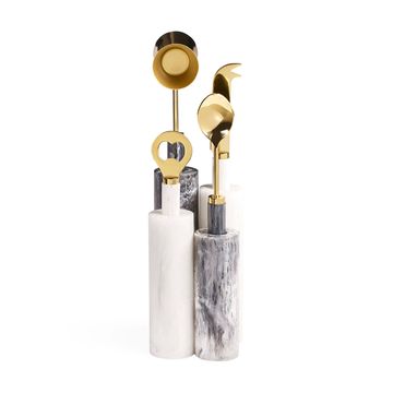 Como Black & White Barware Set by Jonathan Adler