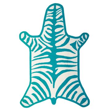 Zebra Flatweave Rug by Jonathan Adler