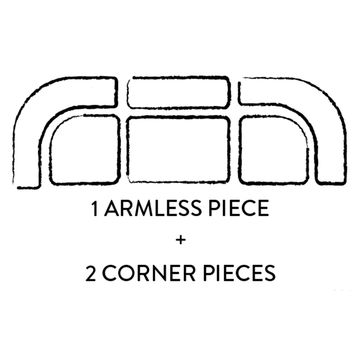 Pompidou 120" Modular Three-Piece Sectional by Jonathan Adler - view 9