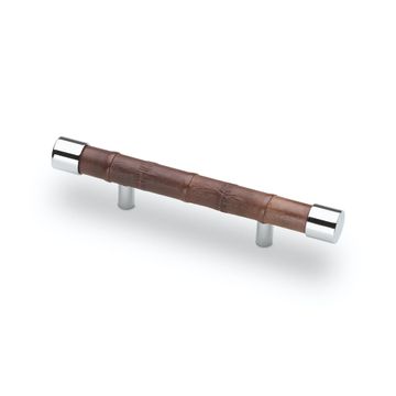 Bilbao M - Exotic Skins & Metal Accents Tailored Cylindrical Pull Handle by Jover+Valls