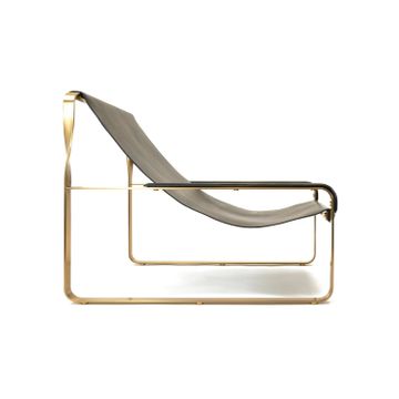 Wanderlust Chaise Longue Handcrafted in Leather & Metal by Jover+Valls