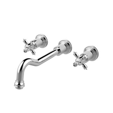 Victoria Series - Two-Handle Wall-Mounted Basin Faucet by JUSTIME