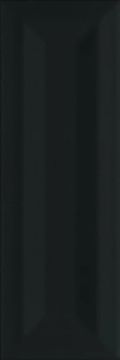 Miniatile Glossy Black Windsor Frame Wall Tile 10x30 by Kale