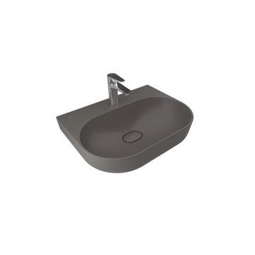 Zero 2.0 Oval Washbasin Matte Anthracite Grey 60X45 Cm by Kale