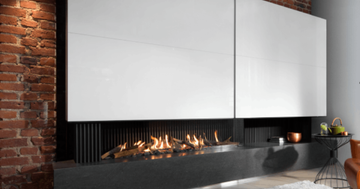 Gas fire - G165/37C - Corner model by KALFIRE
