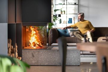 Wood fire - W53/50R - Room divider by KALFIRE