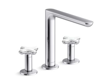 002 Deck-Mount Bath Faucet, White Carrara by Kallista