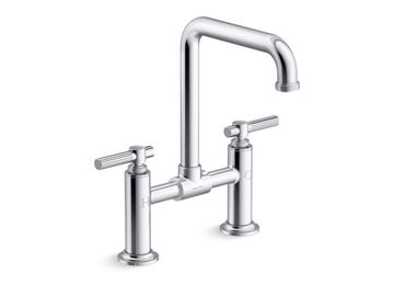 Central Park West Deck-Mount Bridge Faucet, Tall Spout, Lever Handles by Kallista
