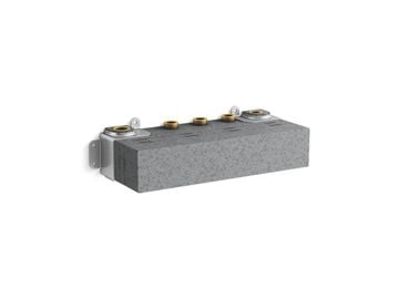 Foundations Mechanical showering four-port thermostatic valve with integrated volume control by Kallista