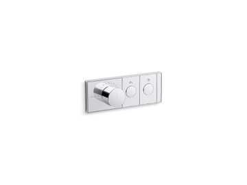 Foundations Mechanical showering two-outlet thermostatic control panel by Kallista