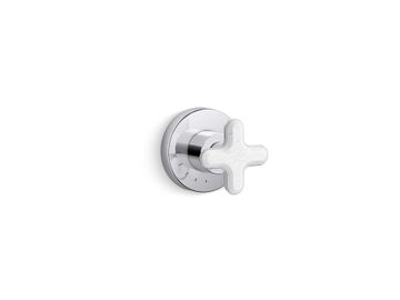 002 Volume Control Trim, White Carrara by Kallista