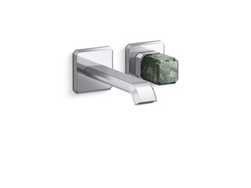 Bezel Wall Mount Single Control Sink Faucet, Guatemala Stone Handle by Kallista