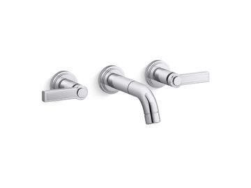 Vir Stil Minimal Wall-Mount Sink Faucet, Lever Handles by Kallista