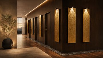 TILES KC 020a/b - Gold leaf wall lamp by KARPA