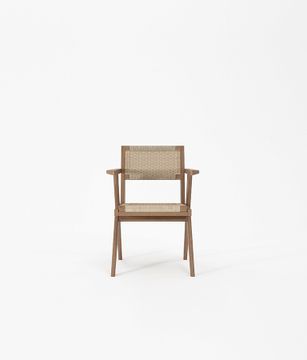 Armchair w Natural Paper Cord by KARPENTER
