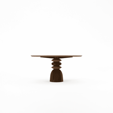 Staccato Round Dining Table 150 Amber Cocoa by KARPENTER