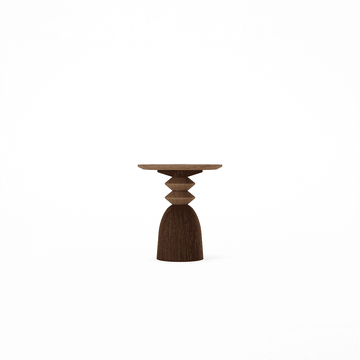 Staccato Round Side Table Amber Cocoa by KARPENTER