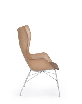 K/wood slatted ash/leather seat  by Kartell - view 4