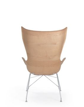 K/wood slatted ash/leather seat  by Kartell - view 5